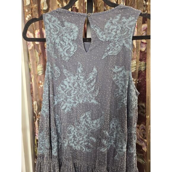 Anthropologie Neomia Appliqué Beaded Lace Tunic Flowy Boho Chic Blouse Medium - Picture 15 of 16